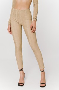 SNAKE BEIGE LEGGINGS - GEORGINA