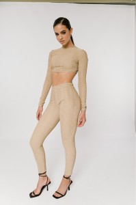 SNAKE BEIGE LEGGINGS - GEORGINA_0