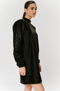 ΦΟΡΕΜΑ ΔΕΡΜΑΤΙΝΗ LEOPARD BLACK - ELINA