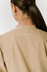 ΦΟΡΕΜΑ ΔΕΡΜΑΤΙΝΗ SNAKE BEIGE - ELINA