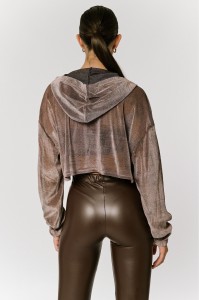 NUDE GLITTER CROP TOP - IRIS