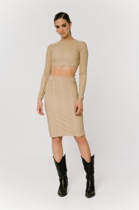 SNAKE BEIGE TOP - GEORGINA