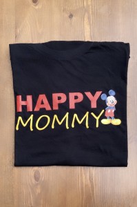 Σετ μπλουζάκια μαύρα κοντομάνικα θέμα Μίκυ HAPPY BIRTHDAY 