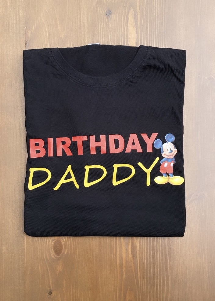 Μπλούζα κοντομάνικη BIRTHDAY DADDY για θεματικό γενεθλίων Mickey mouse