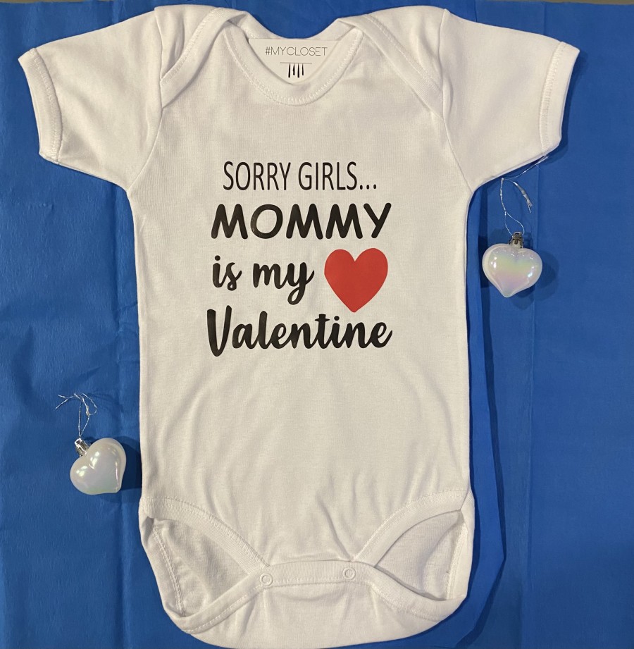 Φορμάκι κοντομάνικο SORRY GIRLS MOMMY is my Valentine 