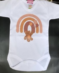 Φορμάκι λευκό κοντομάνικο Zoe bear 