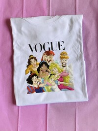 Μπλουζάκι λευκό κοντομάνικο πριγκίπισσες Vogue_0