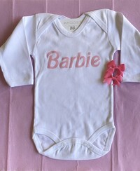 Φορμάκι λευκό μακρυμάνικο Barbie_0