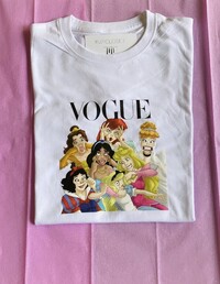 Μπλουζάκι λευκό κοντομάνικο πριγκίπισσες Vogue
