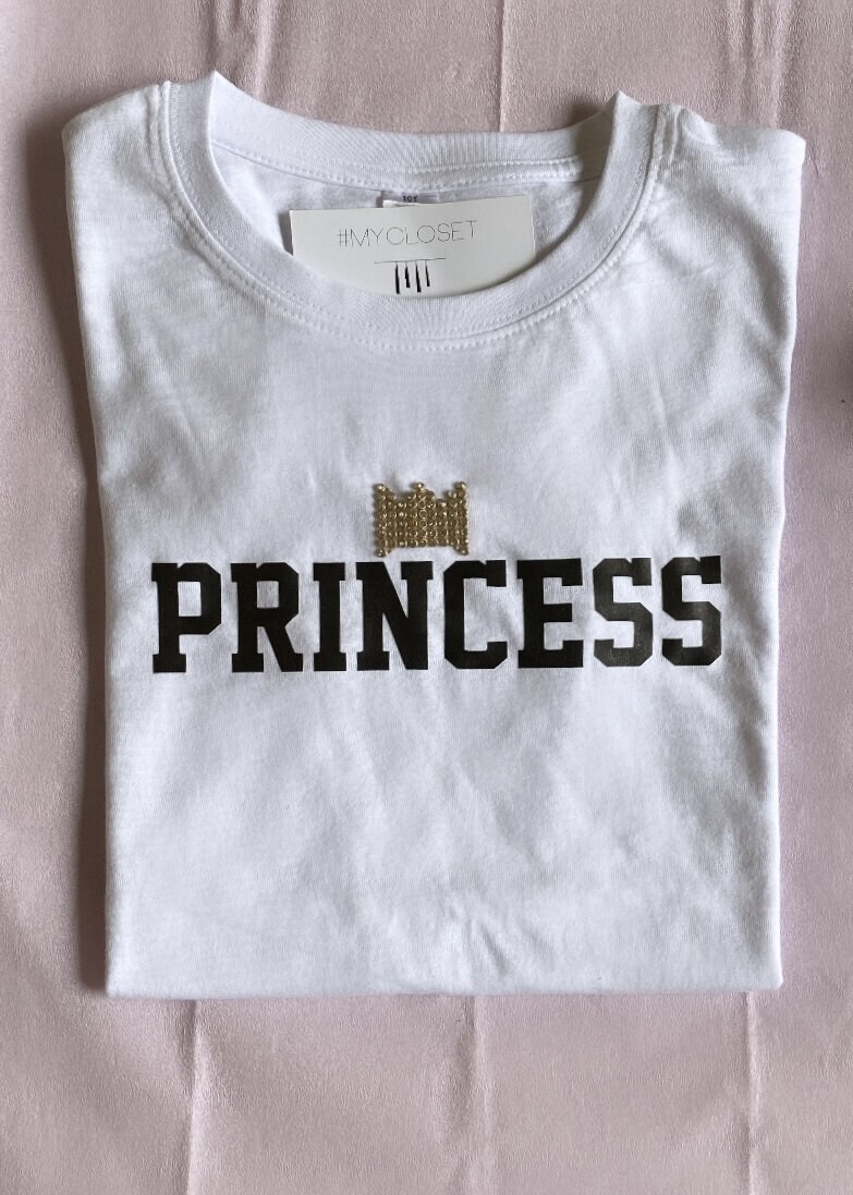 Μπλουζάκι λευκό κοντομάνικο PRINCESS
