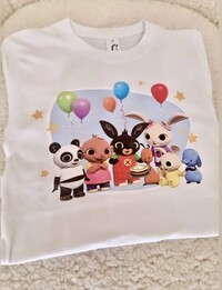 Μπλουζάκι λευκό κοντομάνικο Bing balloons