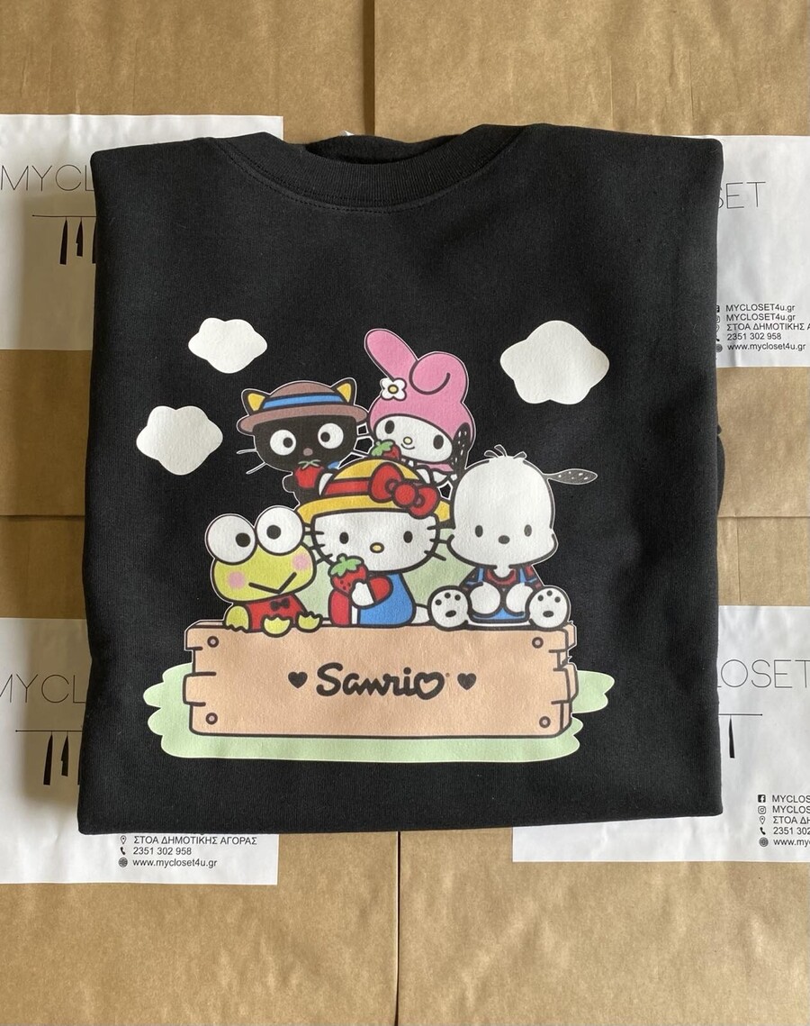 Φούτερ παιδικό μαύρο Kitty Sanrio 