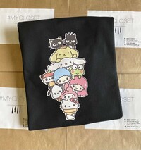 Φούτερ παιδικό μαύρο Kitty Sanrio παγωτό 