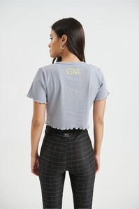 CROP TOP ΡΙΠ ΓΚΡΙ