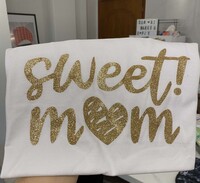 Μπλούζα κοντομάνικη SWEET MOM - χρυσό γκλίτερ