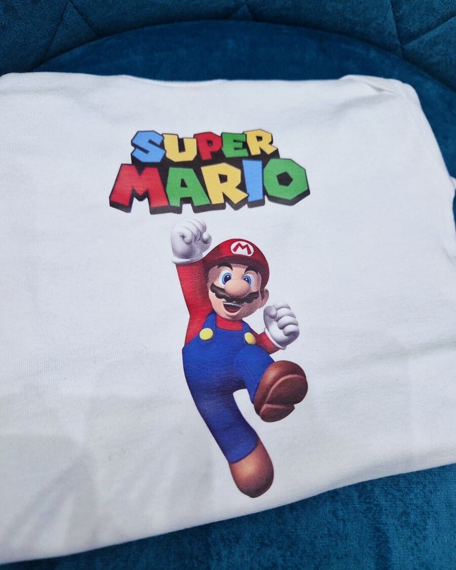 Φορμάκι λευκό κοντομάνικο SUPER MARIO 