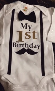 Φορμάκι λευκό Gentleman My 1st birthday  