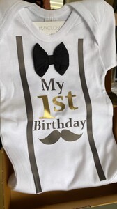 Φορμάκι λευκό Gentleman My 1st birthday  