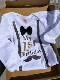Φορμάκι λευκό Gentleman My 1st birthday  