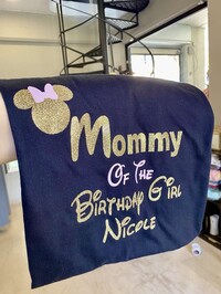 Μπλούζα κοντομάνικη Mommy mickey mouse of the birthday girl  