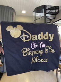 Μπλούζα κοντομάνικη Daddy mickey mouse of the birthday girl  